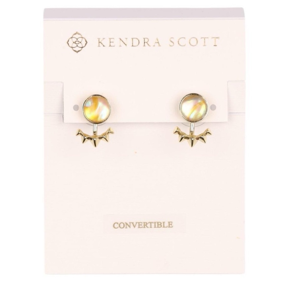 Kendra Scott Gold and Iridescent Convertible Earrings